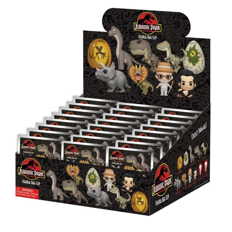JURASSIC PARK - Series 1 - 3D Foam Bag Clip (Display 24 Pcs) 