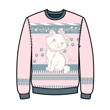 LES ARISTOCHATS - Marie - Pull de Noël Femme (S) 