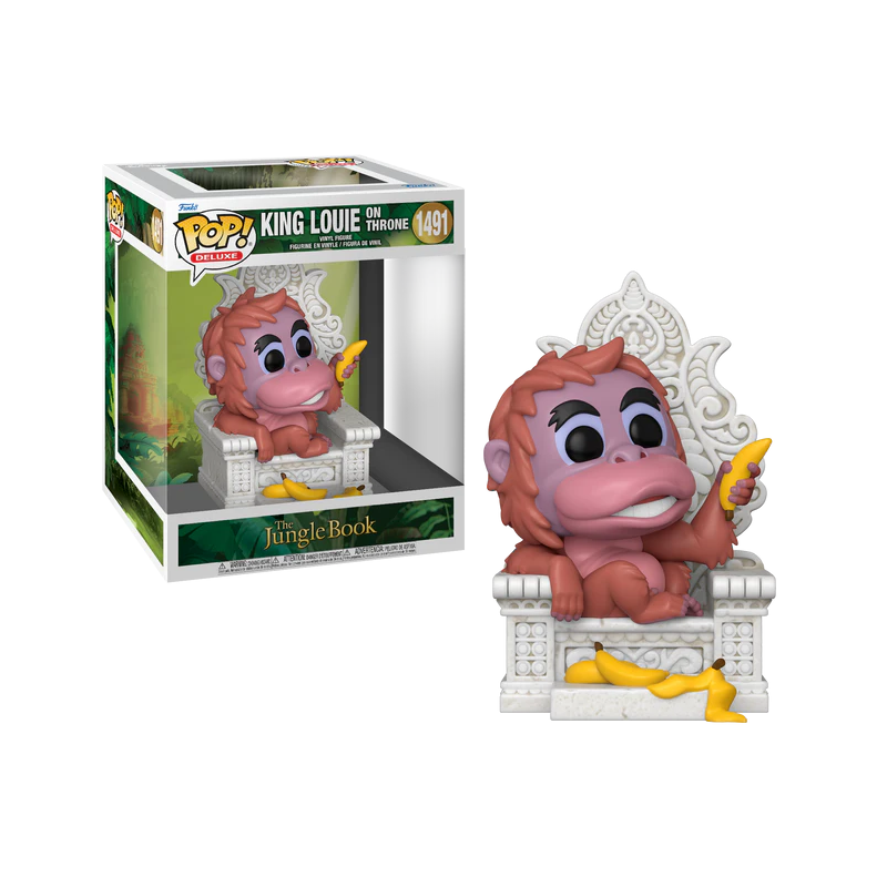 LIVRE DE LA JUNGLE - POP Deluxe N° 1491 - Roi louie sur Throne 