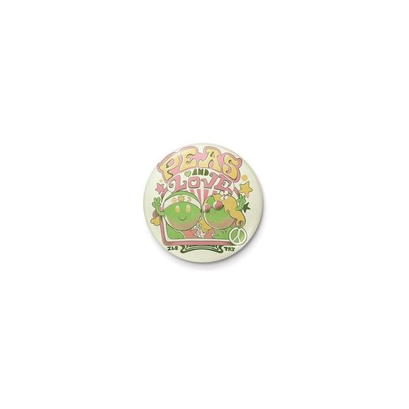 ILUSTRATA - Peas and Love - Button Badge 25mm 