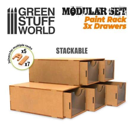 Ensemble modulaire 3x tiroirs MDF