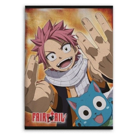 FAIRY TAIL - Natsu & Happy - Plaid en polaire 100x140cm 