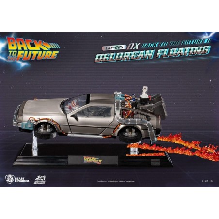 RETOUR VERS LE FUTUR - DeLorean II Flottant "Deluxe" - Statuette 20cm 