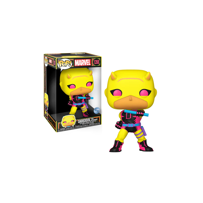 MARVEL - POP Jumbo N° 1358 - Daredevil (YLW/RD) (BLKLT) 