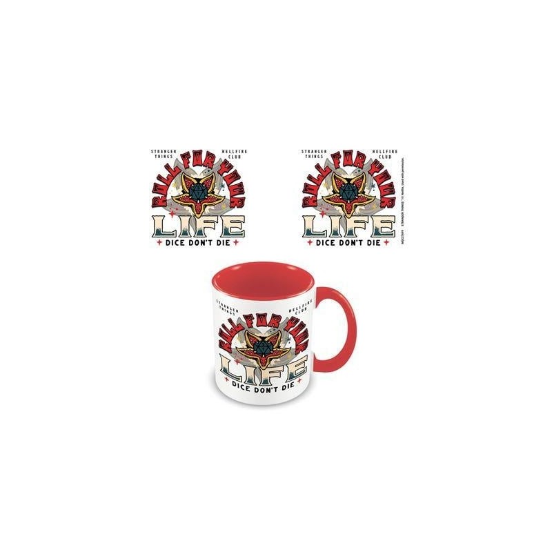 STRANGER THINGS 4 - Roll For Your Life - Mug intérieur coloré 315ml 