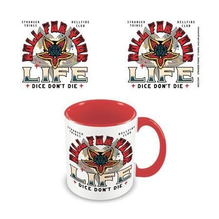 STRANGER THINGS 4 - Roll For Your Life - Mug intérieur coloré 315ml 