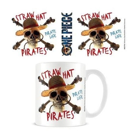 ONE PIECE NETFLIX - Mug - 315 ml -Embleme Pirate Chapeau de Paille 