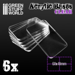 Socles Acryliques CARRES 60x40mm Transparent