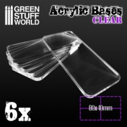 Socles Acryliques CARRES 80x40mm Transparent