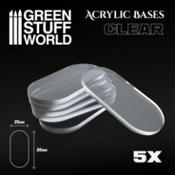 Socles Acryliques OVALES 50x25mm Transparent