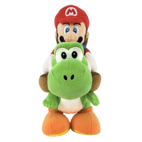 SUPER MARIO - Mario et Yoshi - Peluche 21cm 