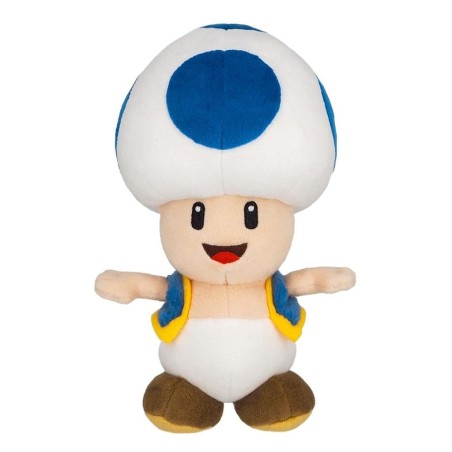 SUPER MARIO - Toad Bleu - Peluche 20cm 