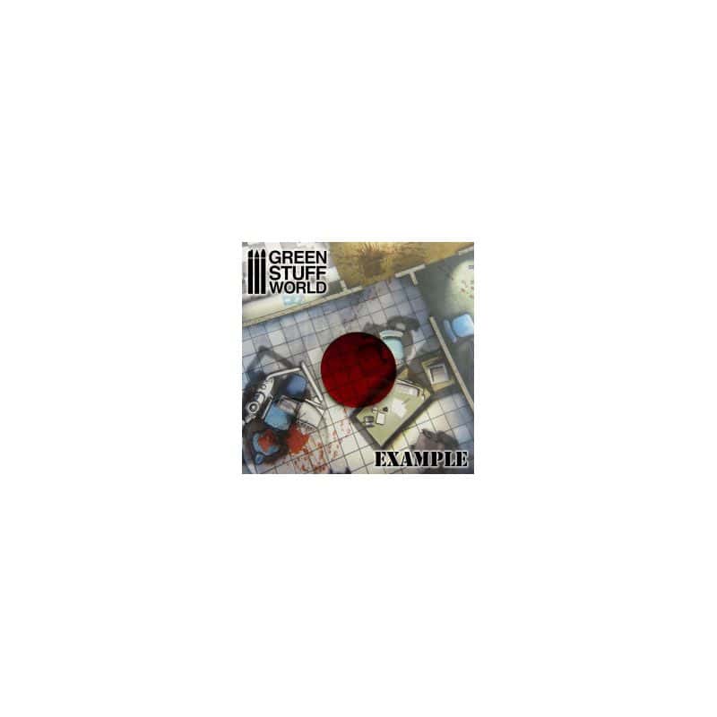 Socles Acryliques ROND 25 mm Rouge Transparent