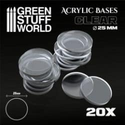 Socles Acryliques ROND 25 mm Transparent