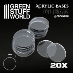 Socles Acryliques ROND 30 mm Transparent