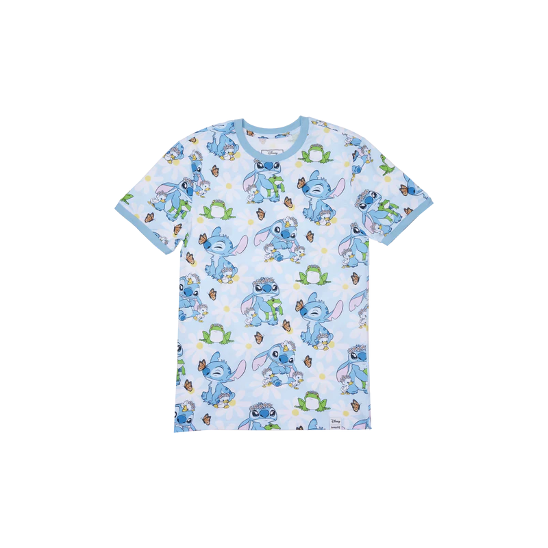 LILO ET STITCH - Springtime Stitch - T-Shirt Unisex Loungefly (XL) 