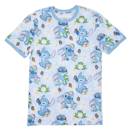 LILO ET STITCH - Springtime Stitch - T-Shirt Unisex Loungefly (S) 