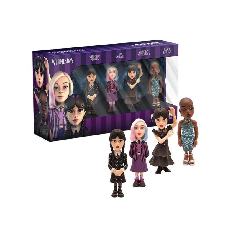 MERCREDI - Mercredi, Mercredi en robe, Enid, Bianca - 4 Fig. Minix 7cm 