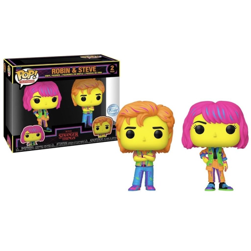 STRANGER THINGS - POP TV - 2 Pack Robin & Steve (BLKLT) 