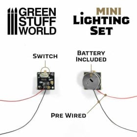 Mini kit d'éclairage avec interrupteur et pile CR927