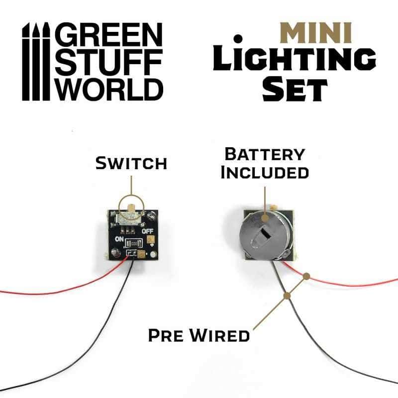 Mini kit d'éclairage avec interrupteur et pile CR927