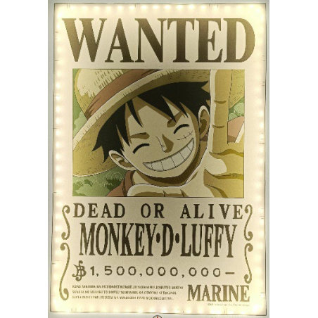 ONE PIECE - Luffy - Neon Mural Led - 30 cm 