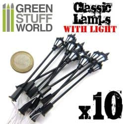 10x Lampadaires classiques avec LED 2