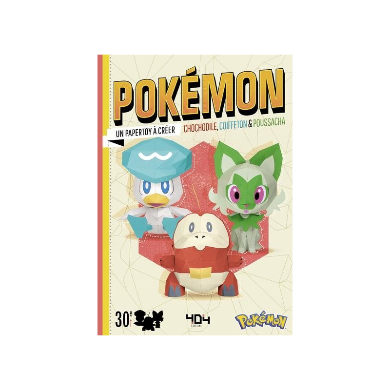 POKEMON CHOCHODILE/COIFFETON/POUSSACHA - UN PAPERTOY A CREER 