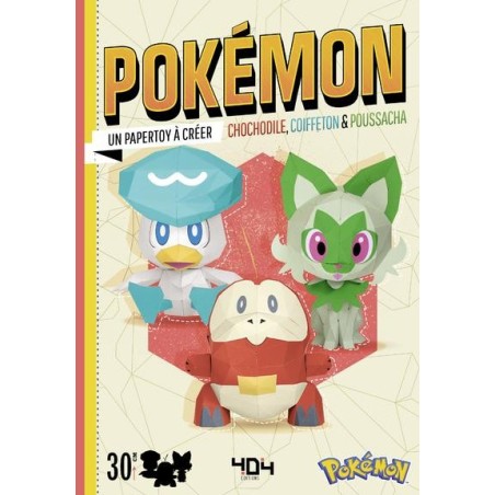 POKEMON CHOCHODILE/COIFFETON/POUSSACHA - UN PAPERTOY A CREER 