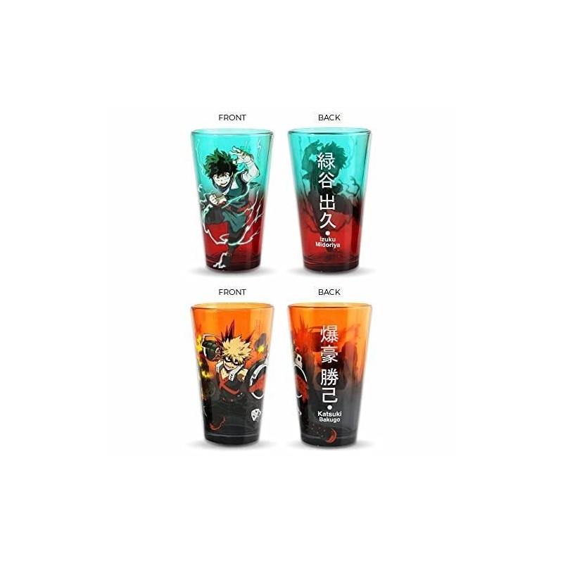 MY HERO ACADEMIA - Izuku & Bakugo - Pack de 2 verres 450ml 