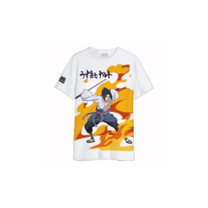 NARUTO SHIPPUDEN - Sasuke Uchiwa - T-Shirt Oversize Homme (L) 
