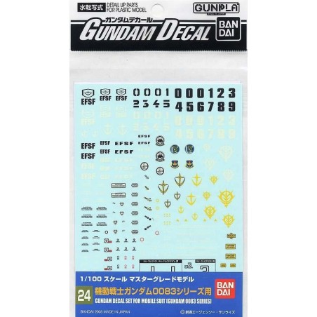 GUNDAM - Gundam Decal 24 MG Multi 0083 - Model Kit 