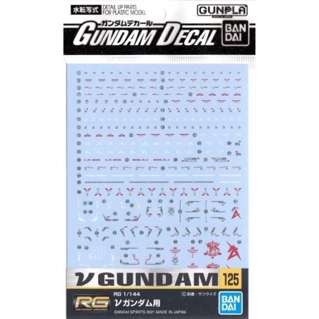 GUNDAM - Gundam Decal 125 RG 1/144 vGUNDAM - Model Kit 