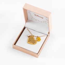 WINNIE L'OURSON - Coeur - Collier en Laiton Plaqué 