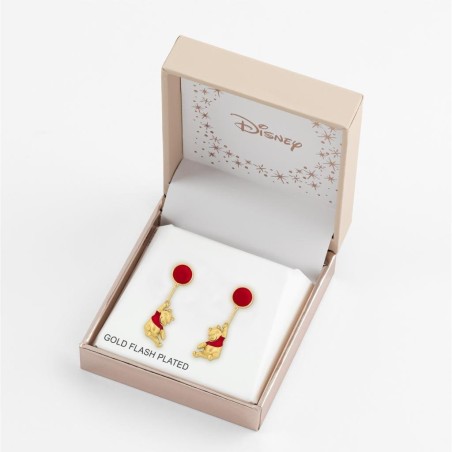 WINNIE L'OURSON - Paire de Boucles d'Oreilles Pendante - Laiton Plaqué 