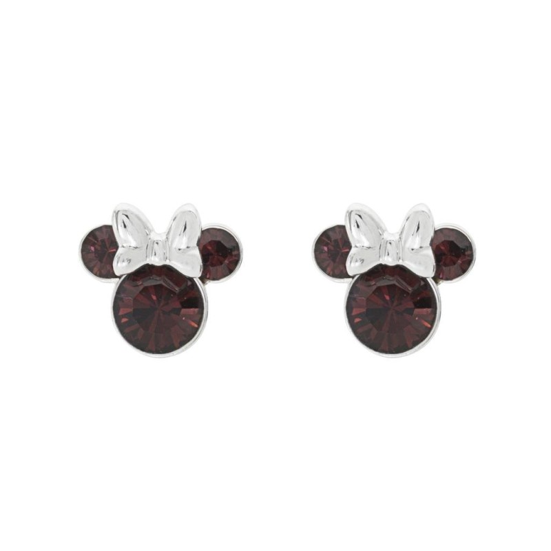 MINNIE - Clous d'Oreilles Anniversaire en Laiton Plaqué - Janvier 
