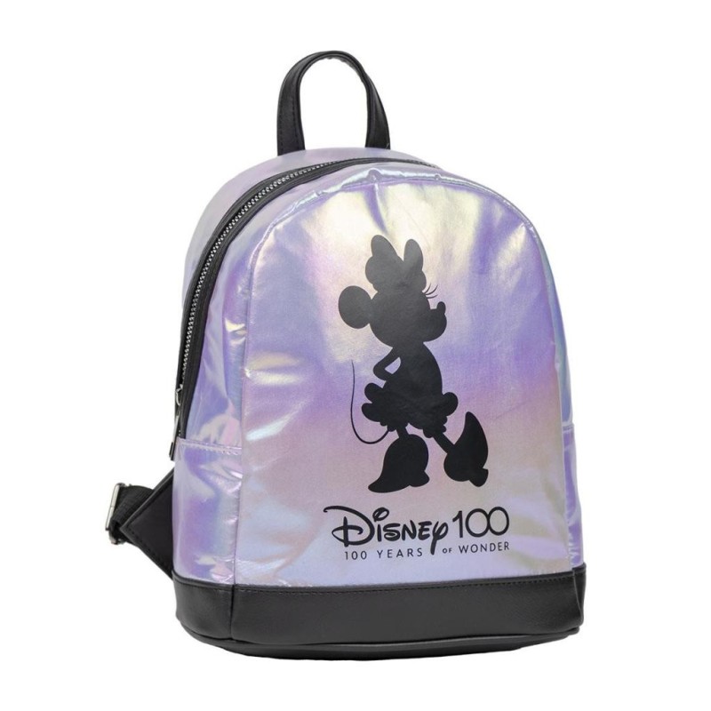 DISNEY 100 Ans - Minnie - Mini Sac à Dos Similicuir Nacré 