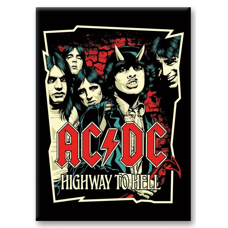AC/DC - Highway To Hell - aimant 6.3x8.9cm 