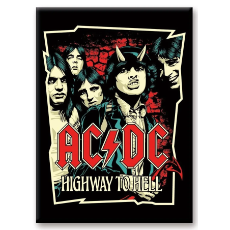 AC/DC - Highway To Hell - aimant 6.3x8.9cm 