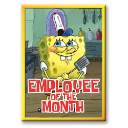 BOB L'EPONGE - Employé du mois - aimant 6.3x8.9cm 