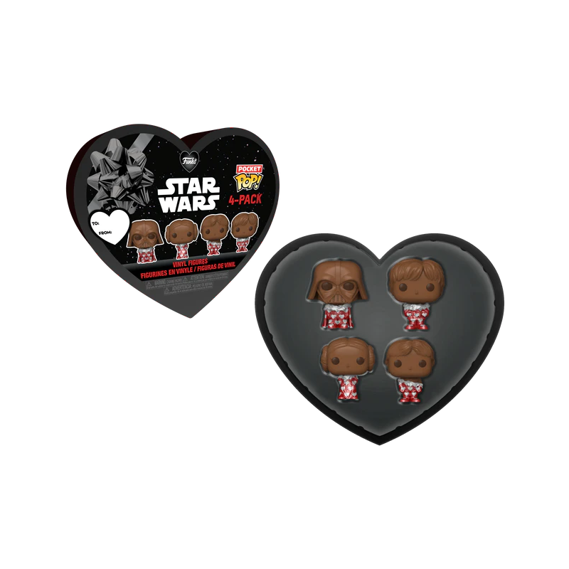 STAR WARS - Pocket Pop Keychains 4 Pack-Saint-Valentin (Look Chocolat) 