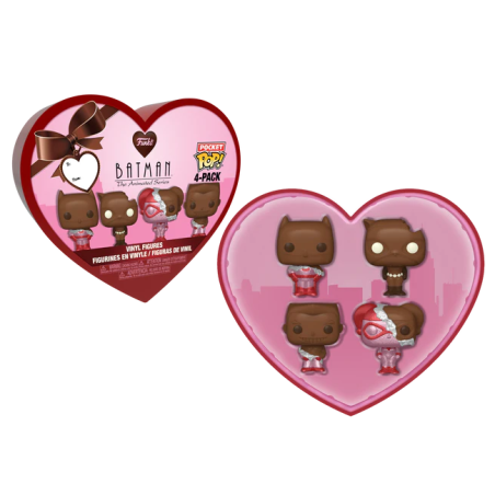 DC - Pocket Pop Keychains 4 Pack- Saint-Valentin (Look Chocolat) 