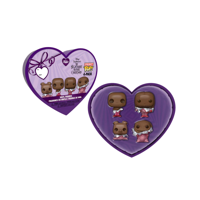 NBX - Pocket Pop Keychains 4 Pack- Saint-Valentin (Look Chocolat) 