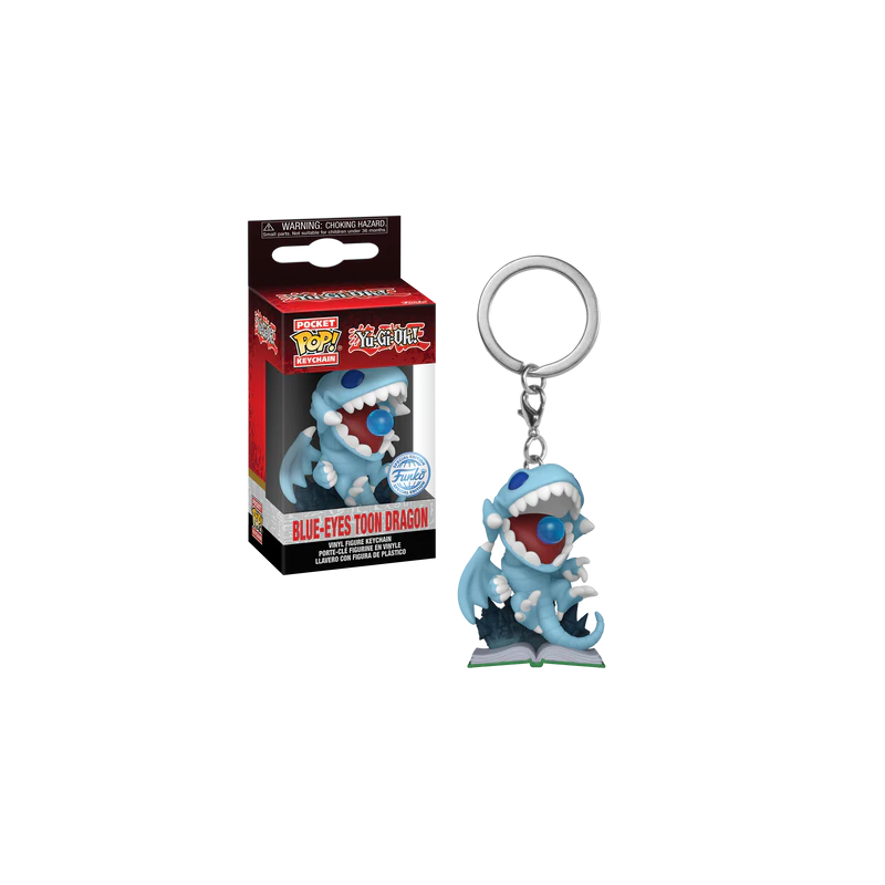 YU-GI-OH - Pocket Pop Keychains - Dragon Toon aux Yeux Bleus (Attack) 