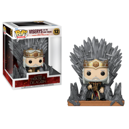 HOUSE OF THE DRAGONS - POP Deluxe N° 12 - Viserys sur le Throne de Fer 
