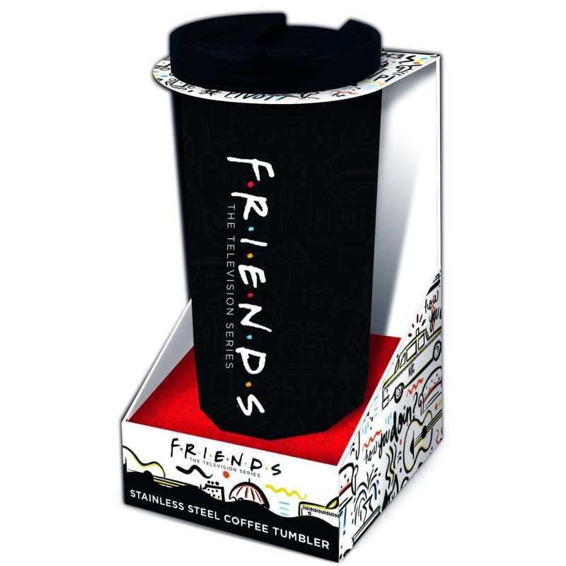FRIENDS - Mug de Voyage Thermo en Acier Inoxydable 425ml 