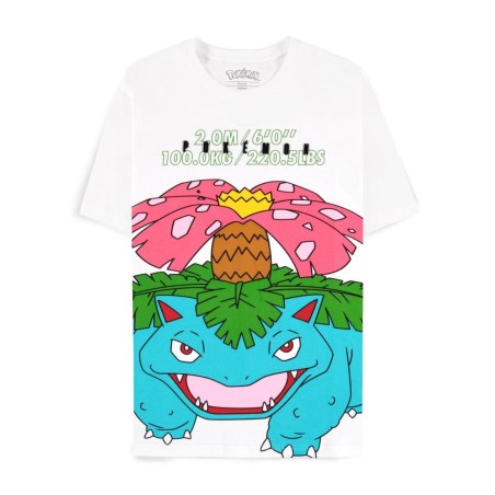 POKEMON - Florizarre Blanc - T-shirt Homme (XL) 