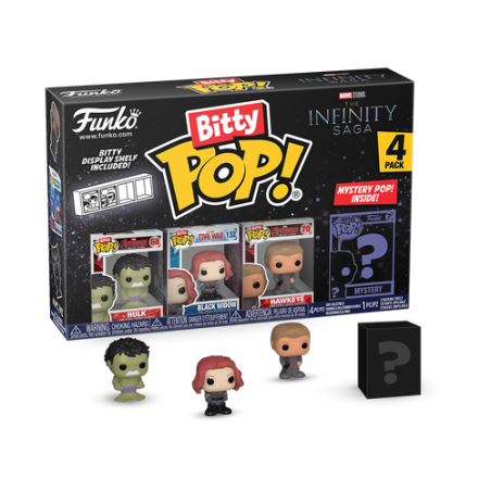 MARVEL - Bitty Pop 4 Pack 2.5cm - Hulk 