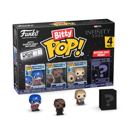 MARVEL - Bitty Pop 4 Pack 2.5cm - Captain America 