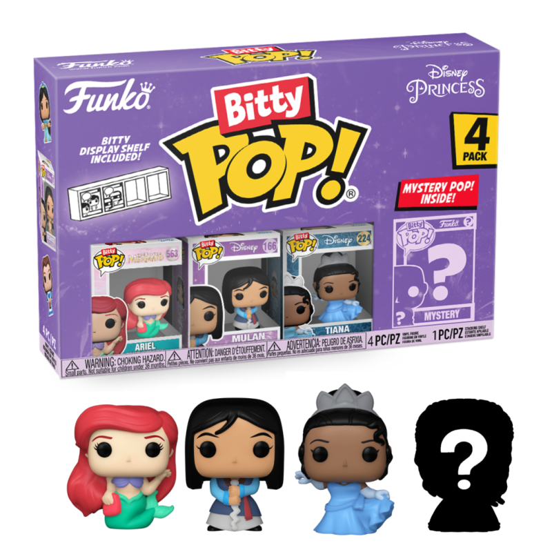 DISNEY PRINCESSE - Bitty Pop 4 Pack 2.5cm - Ariel 